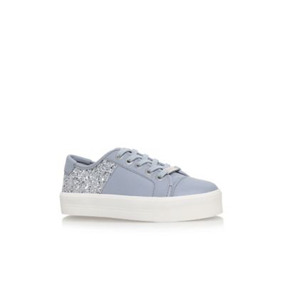 Grey 'Louise' flat lace up sneakers
